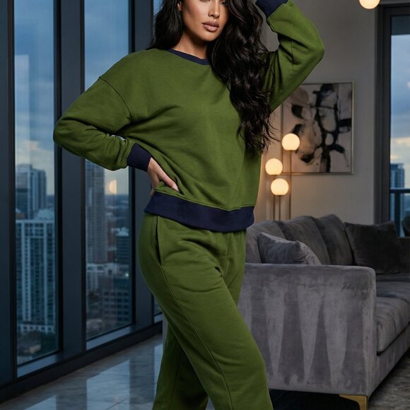 NWT $196 REVOLVE We Wore What SET crewneck sweatshirt & matching slim fit jogger - Picture 1 of 16